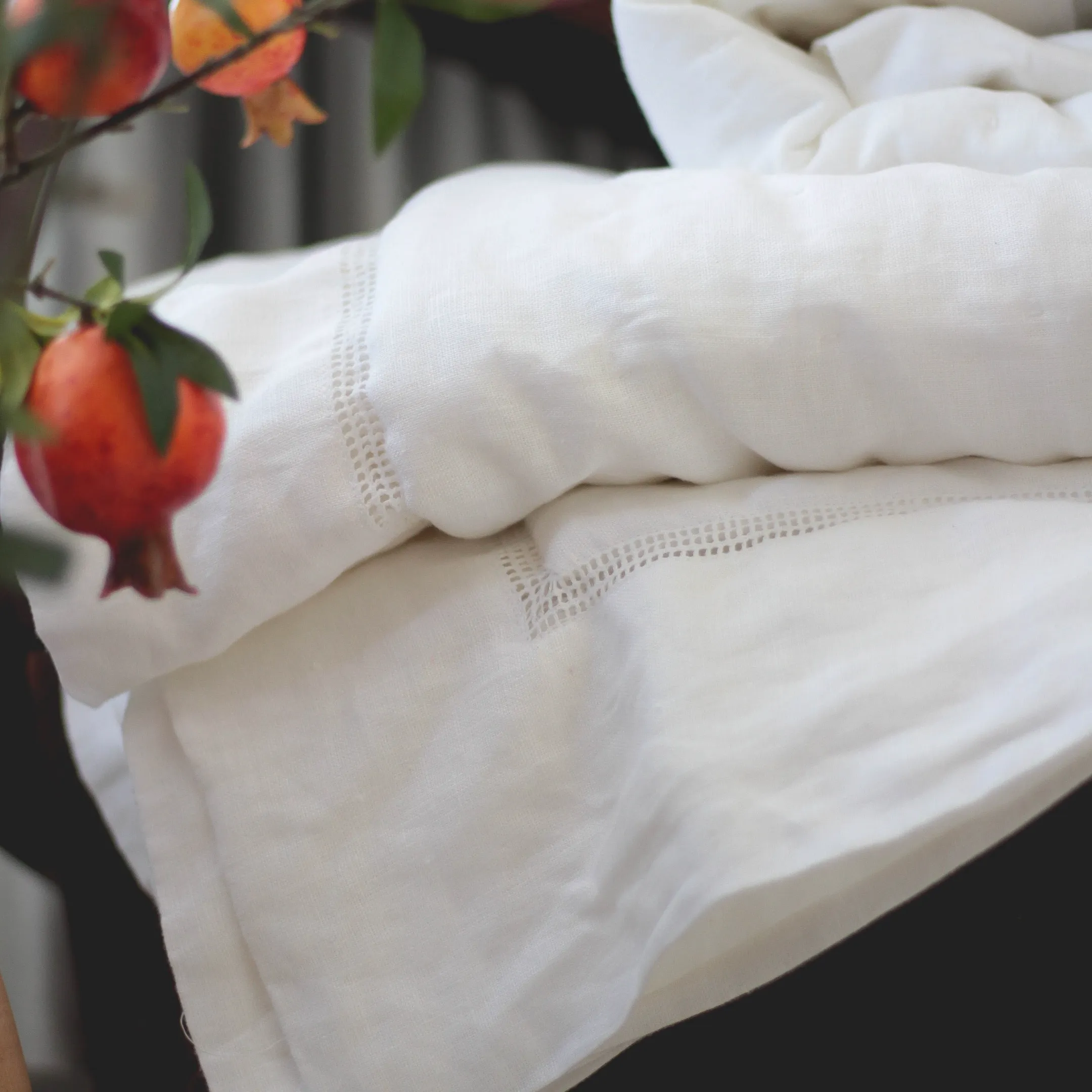 Hand Hemstitched Linen Pillowcase Set|Oxford Style|Super soft