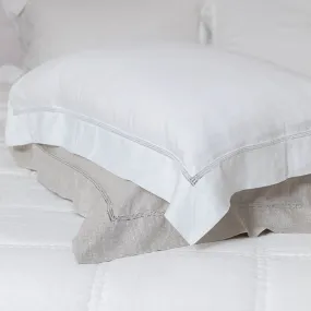 Hand Hemstitched Linen Pillowcase Set|Oxford Style|Super soft