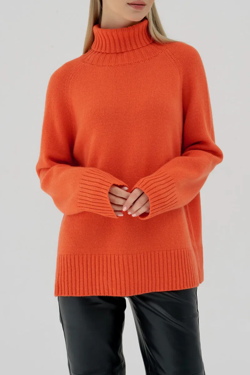 HWQ1366 Solid color raglan sleeve sweater