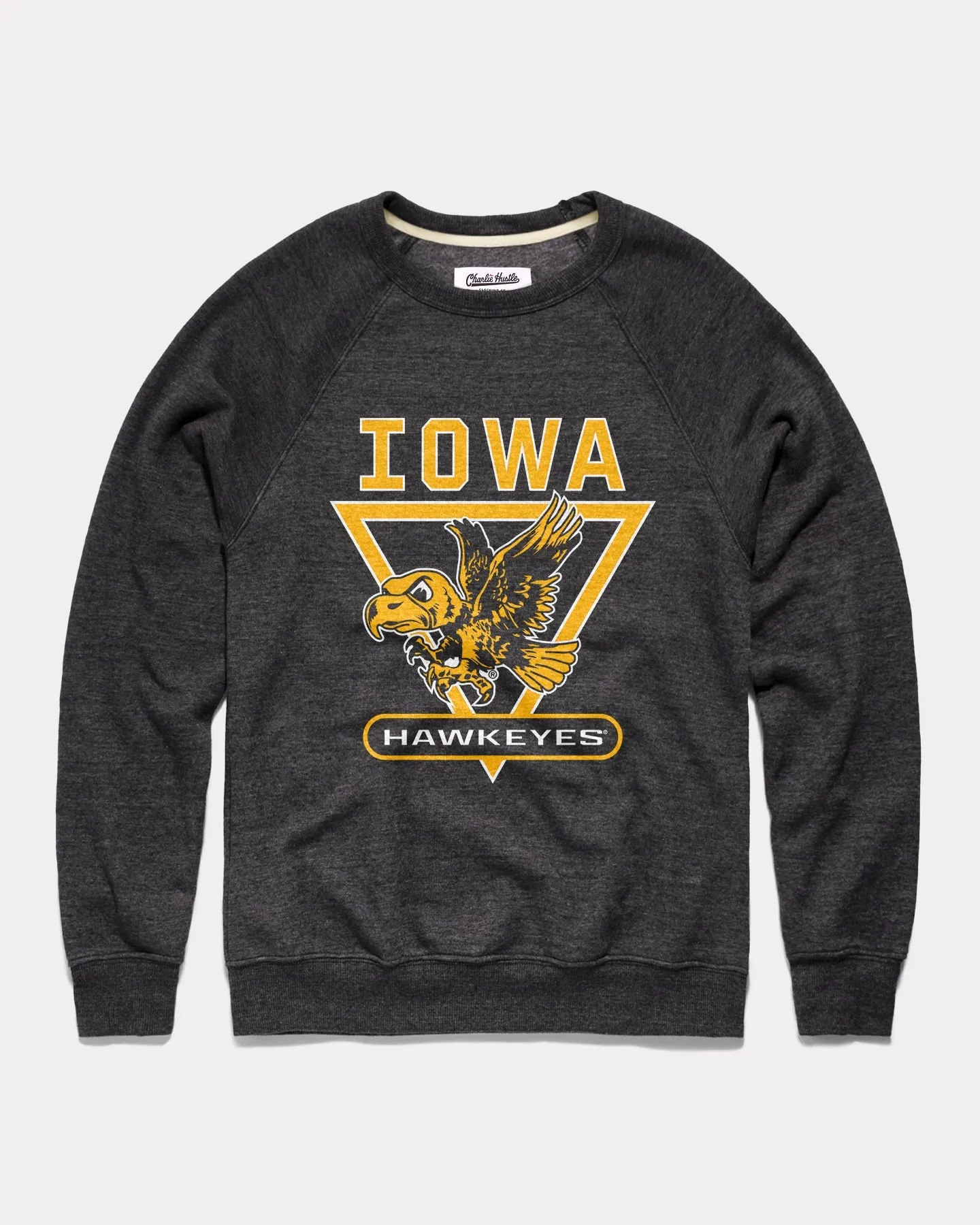 Iowa Victory Hawkeye Black Crewneck