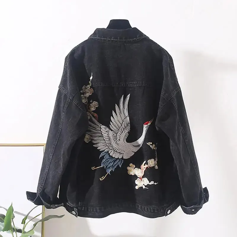 Japanese Crane Denim Jacket