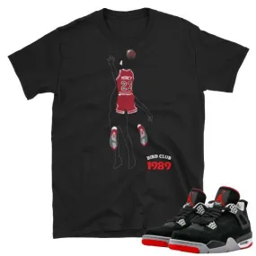 Jordan 4 bred Sneaker Tees "The Shot"