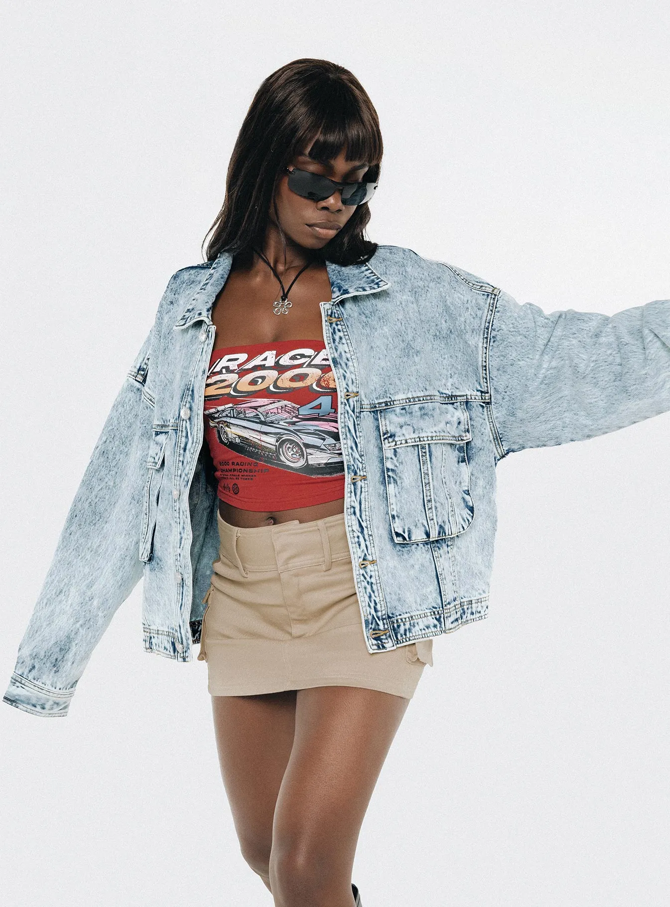 Kier Oversized Jacket Denim Light Wash