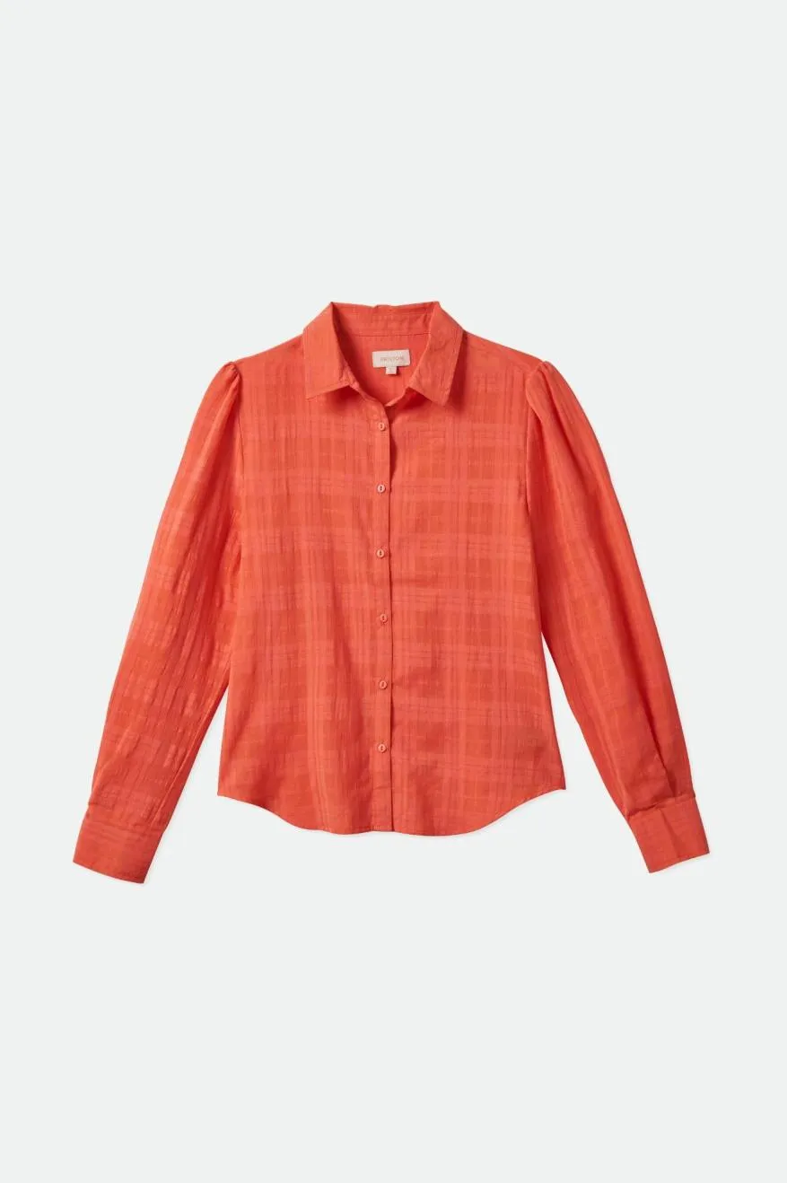 Leon L/S Woven - Deep Sea Coral