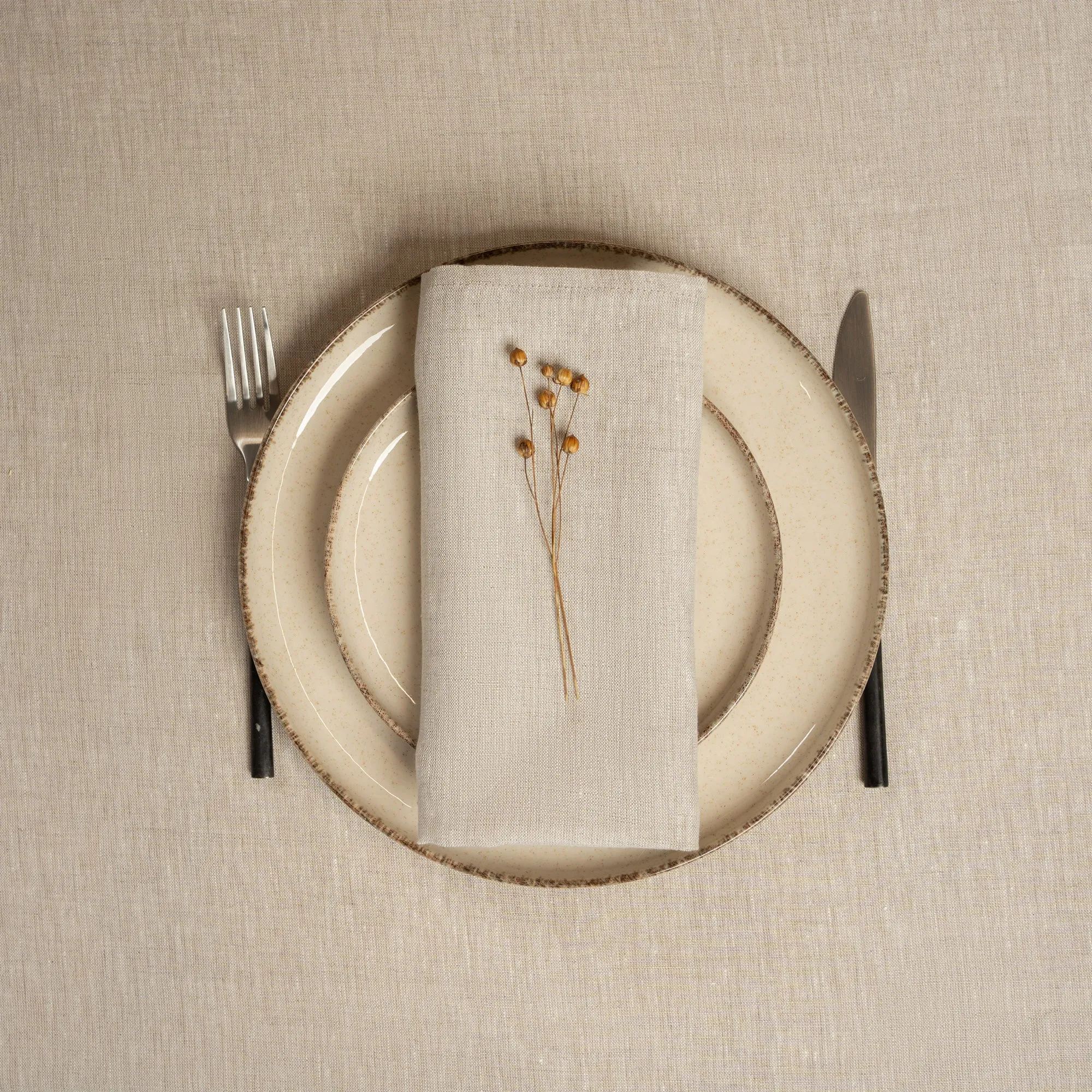 Linen Napkin Stone Green