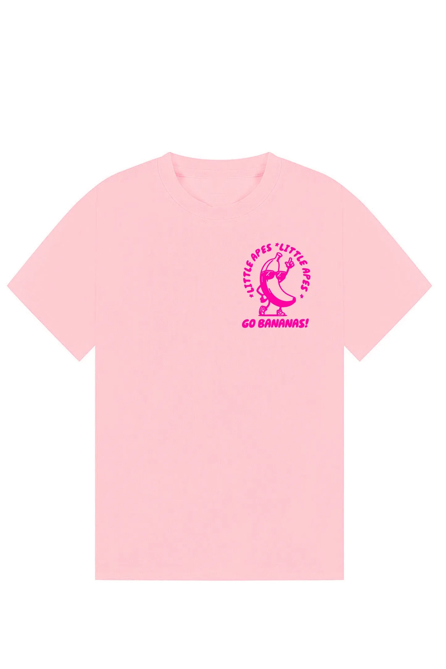 Little Apes Go Bananas!  Tee - Light Pink