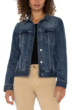 Liverpool Classic Blue Denim Jean Jacket w Pockets