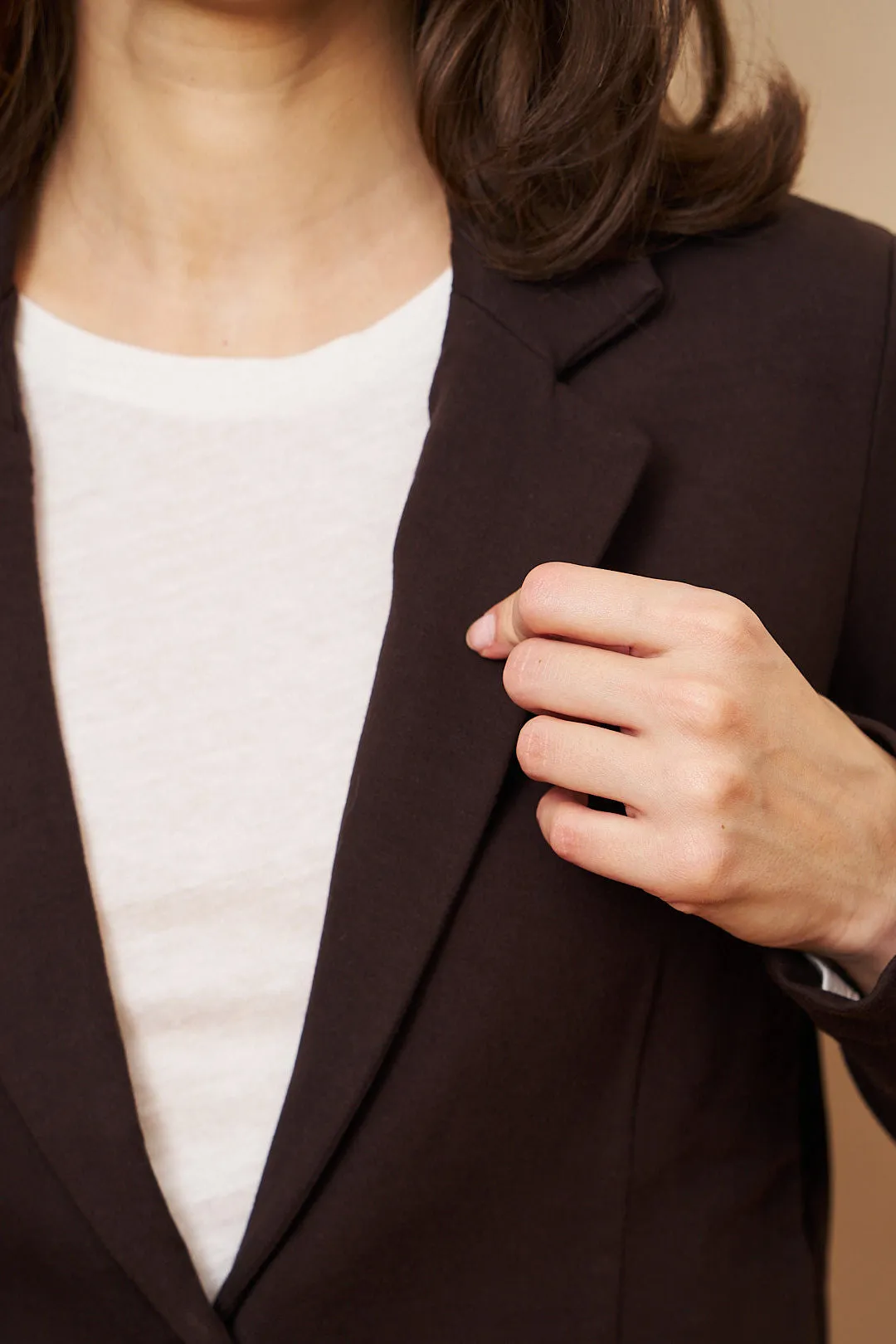 Majestic French Touch One Button Blazer in Coffee