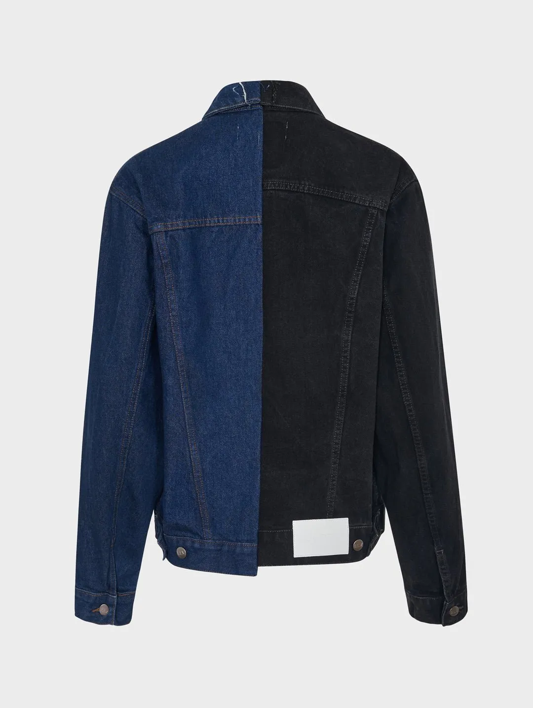 Men's Classic Denim Jacket Black Dark Blue