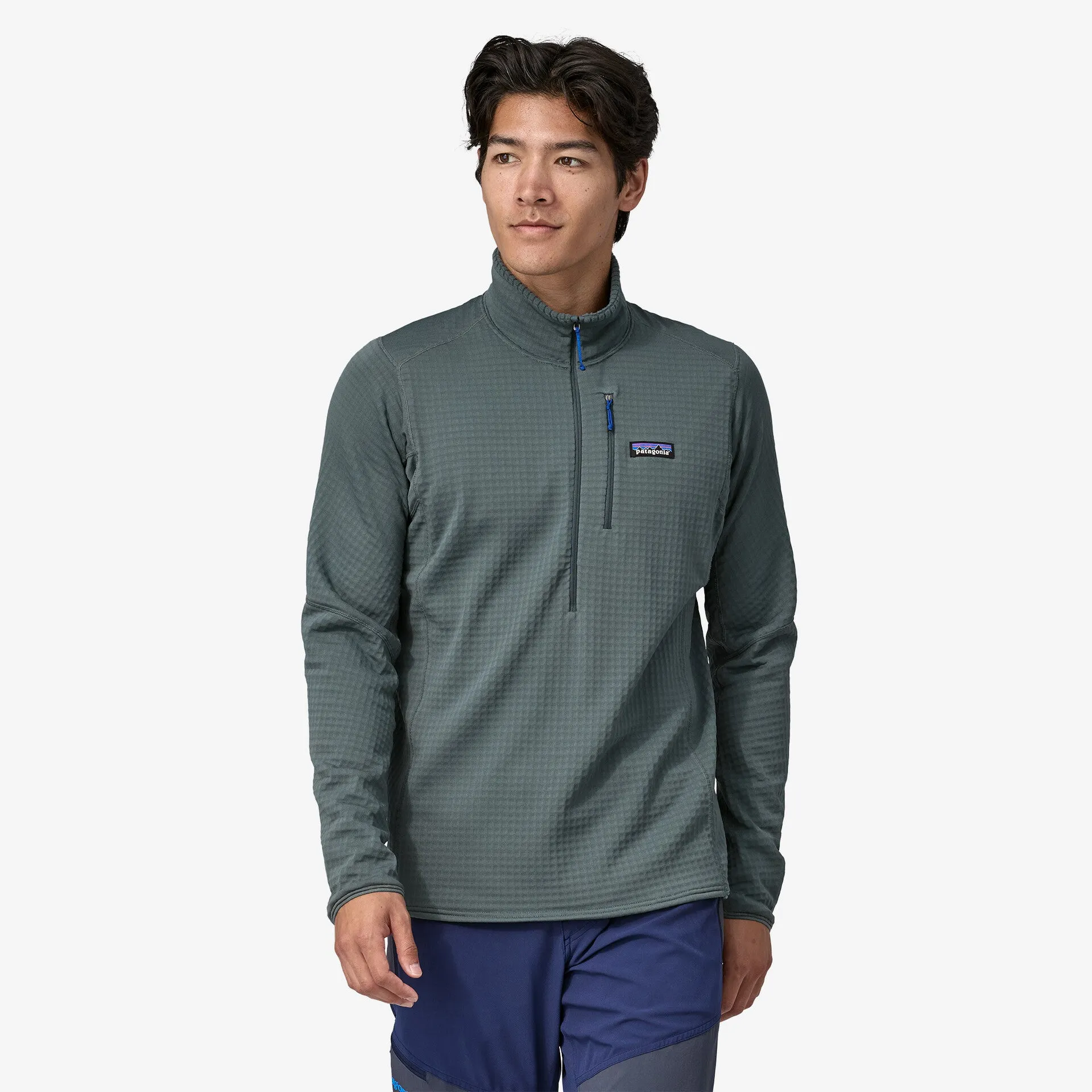 Men's fleece pullover R1 Patagonia, nouveau green