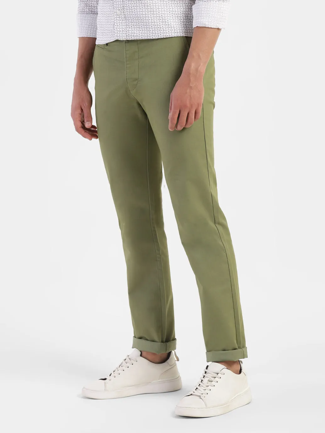 Men's Green Slim Fit Trousers