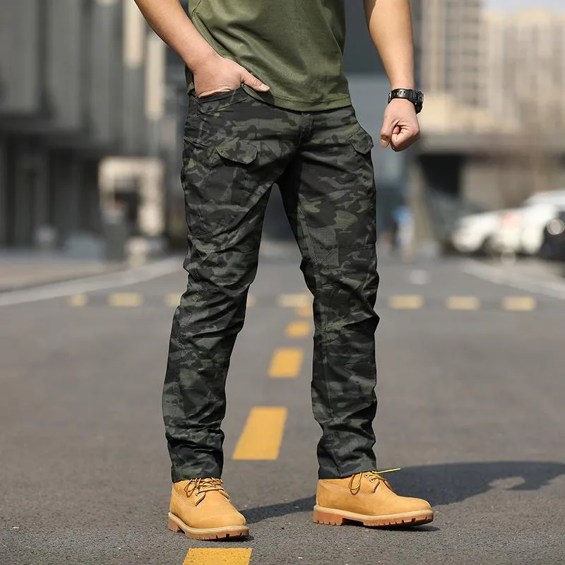 Men's Outdoor Camouflage Super Wear-Resistant Cargo Pants 59444977U