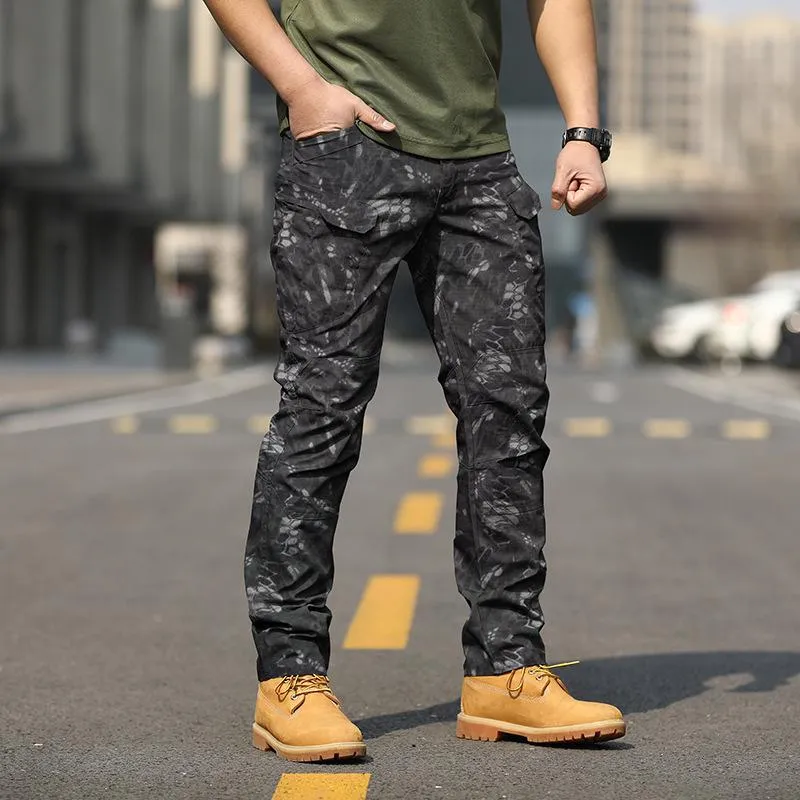 Men's Outdoor Camouflage Super Wear-Resistant Cargo Pants 59444977U