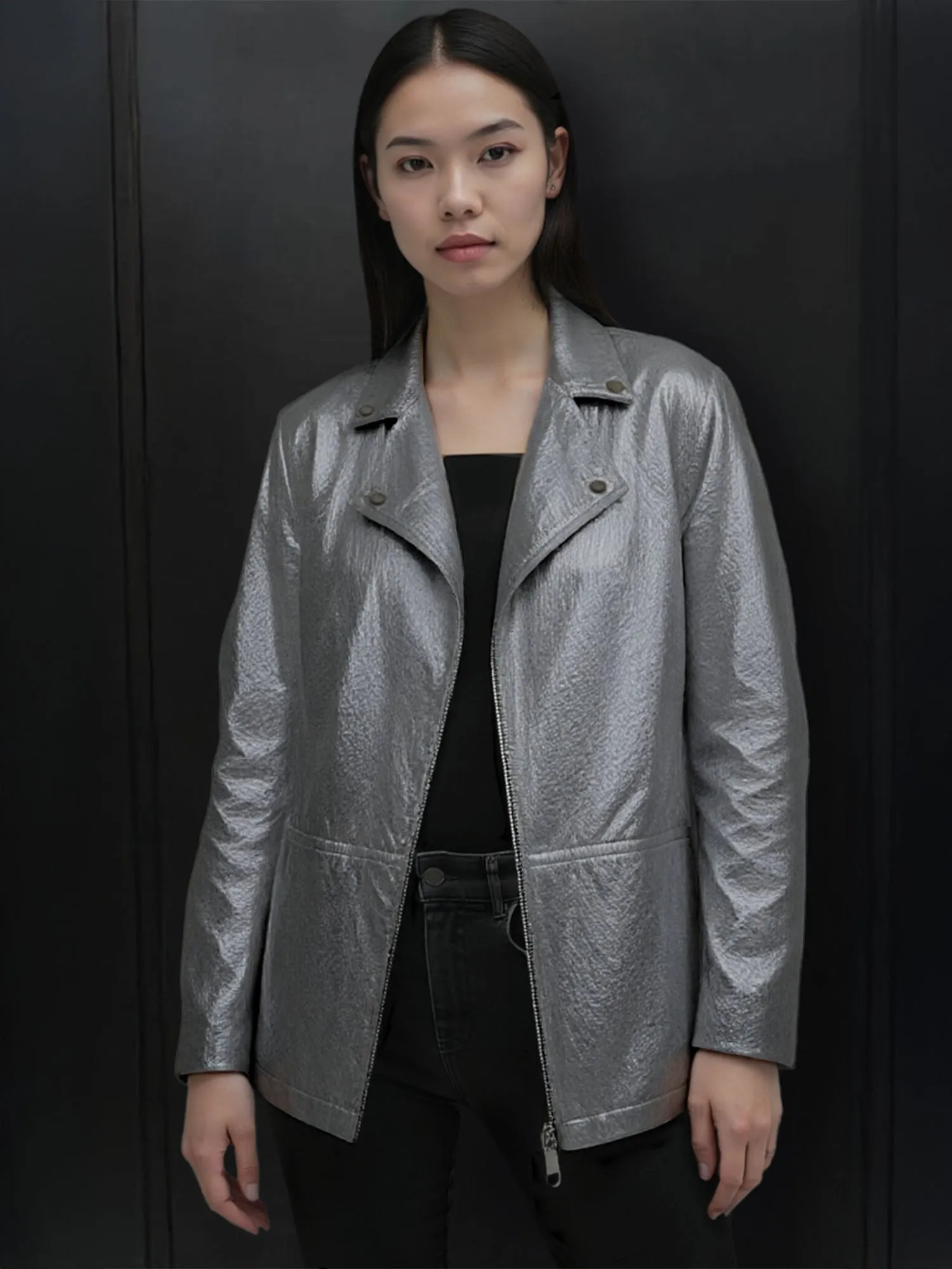 Metallic Moto Jacket