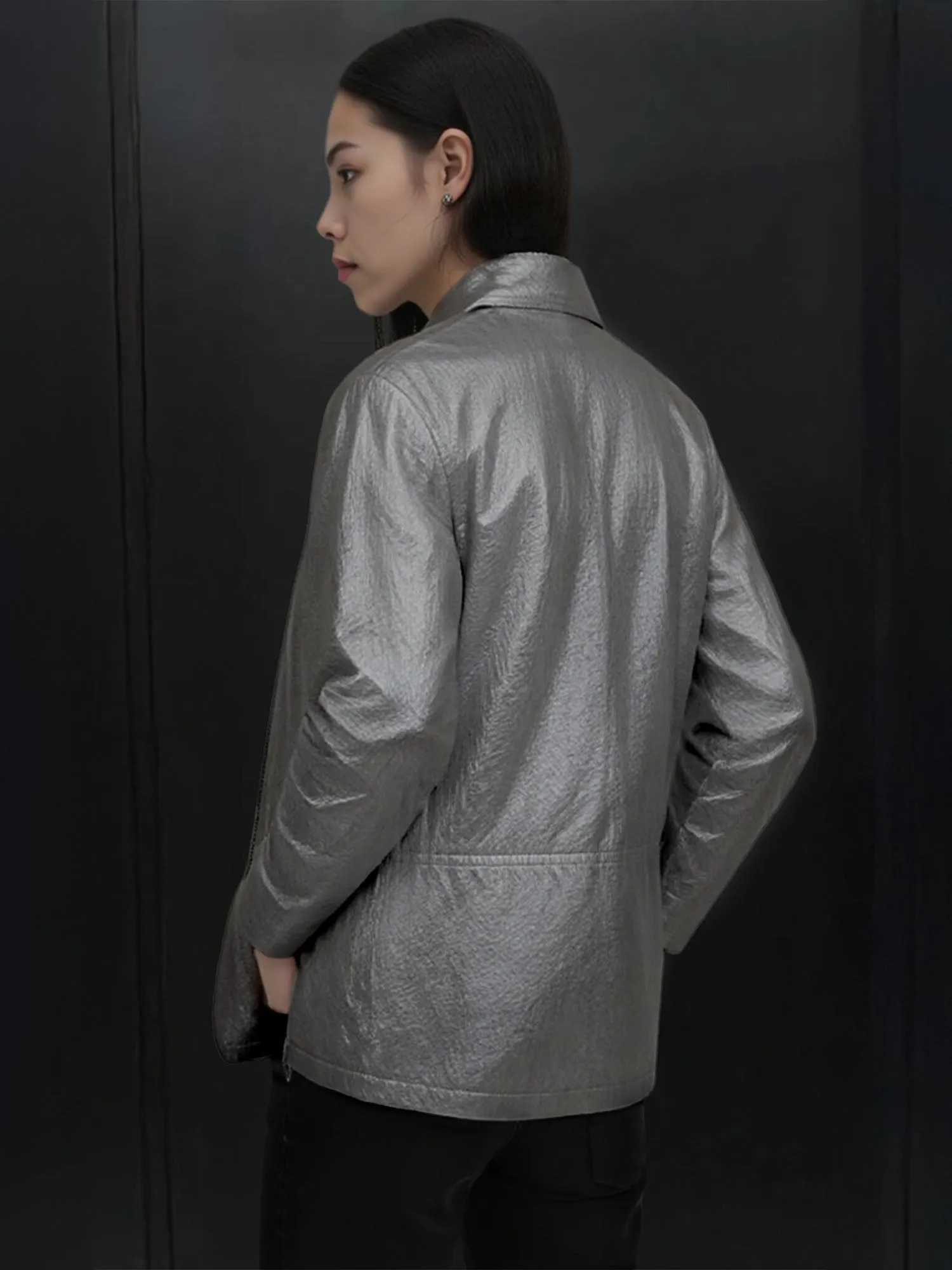 Metallic Moto Jacket