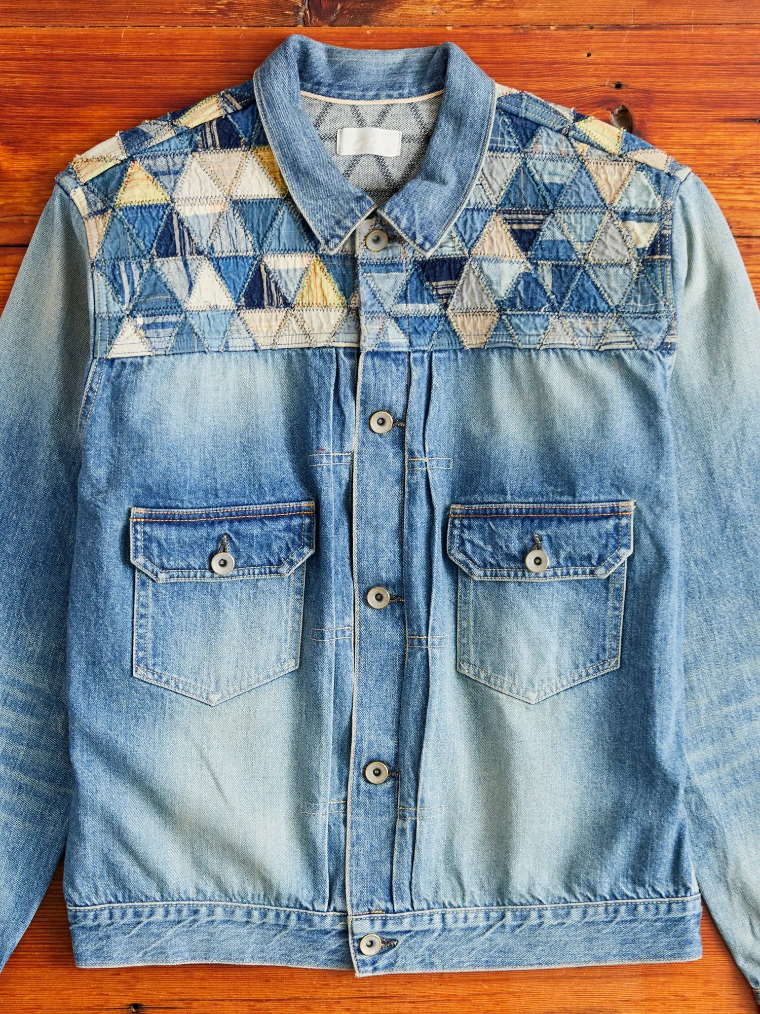 MSP-4000 Tsugihagi Selvedge Denim Jacket in Vintage Indigo