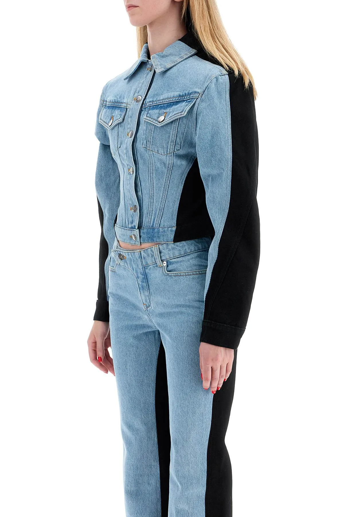 Mugler Bicolor Denim Jacket