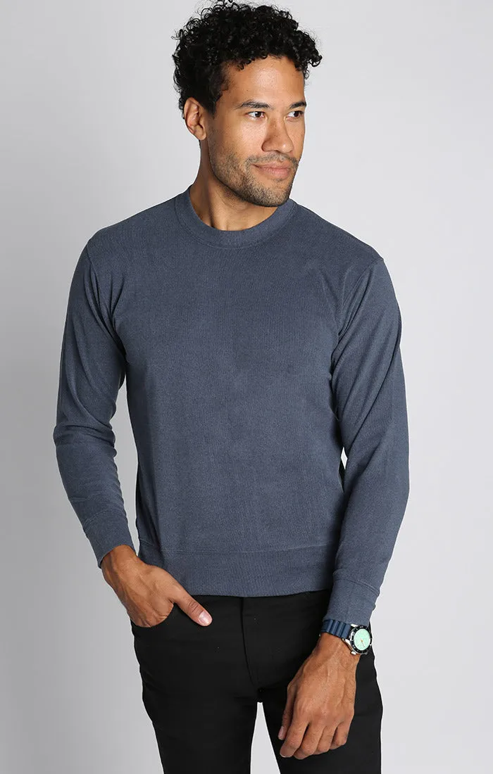 Navy Ultra Soft Ribbed Crewneck