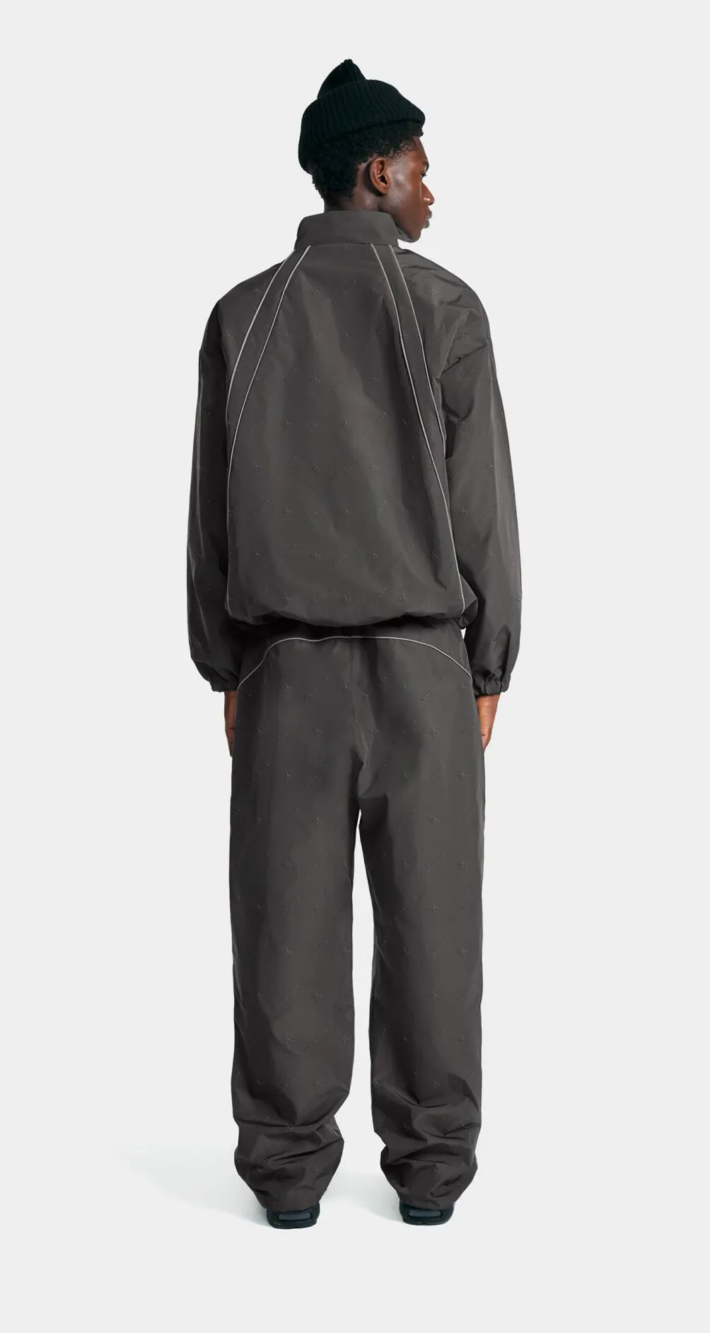 Obsidian Black Taye Logo Relaxed Track Jacket