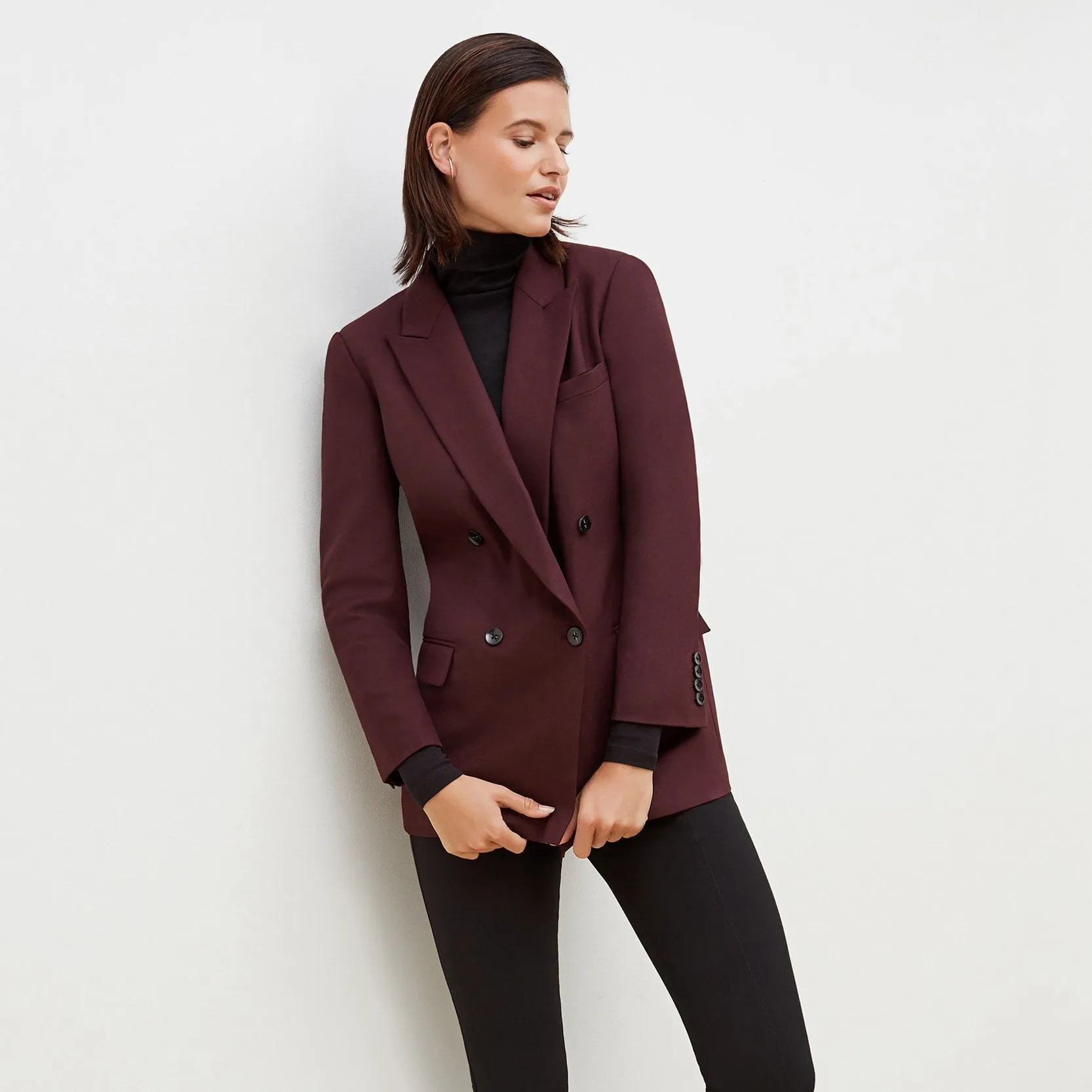 O'Hara Blazer - Sharkskin :: Garnet