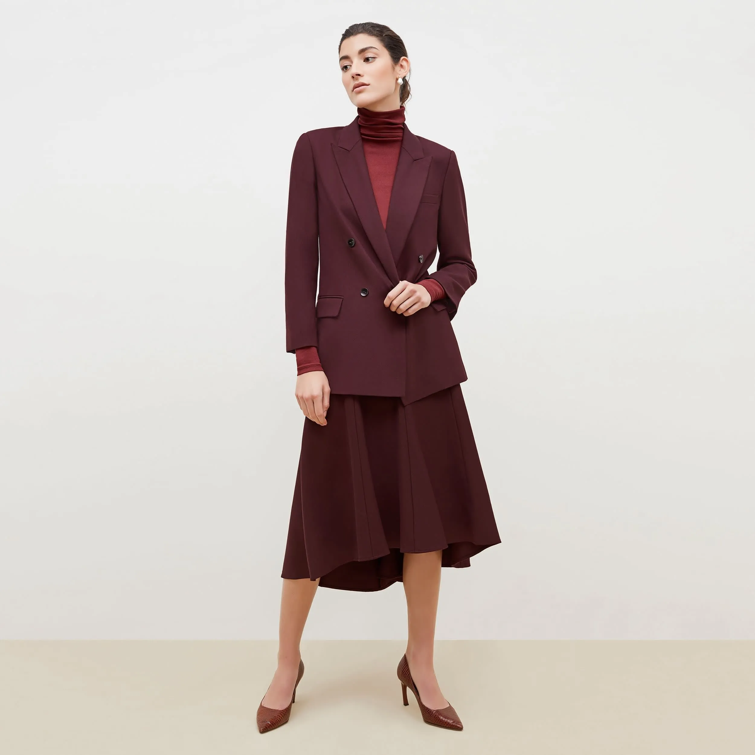 O'Hara Blazer - Sharkskin :: Garnet