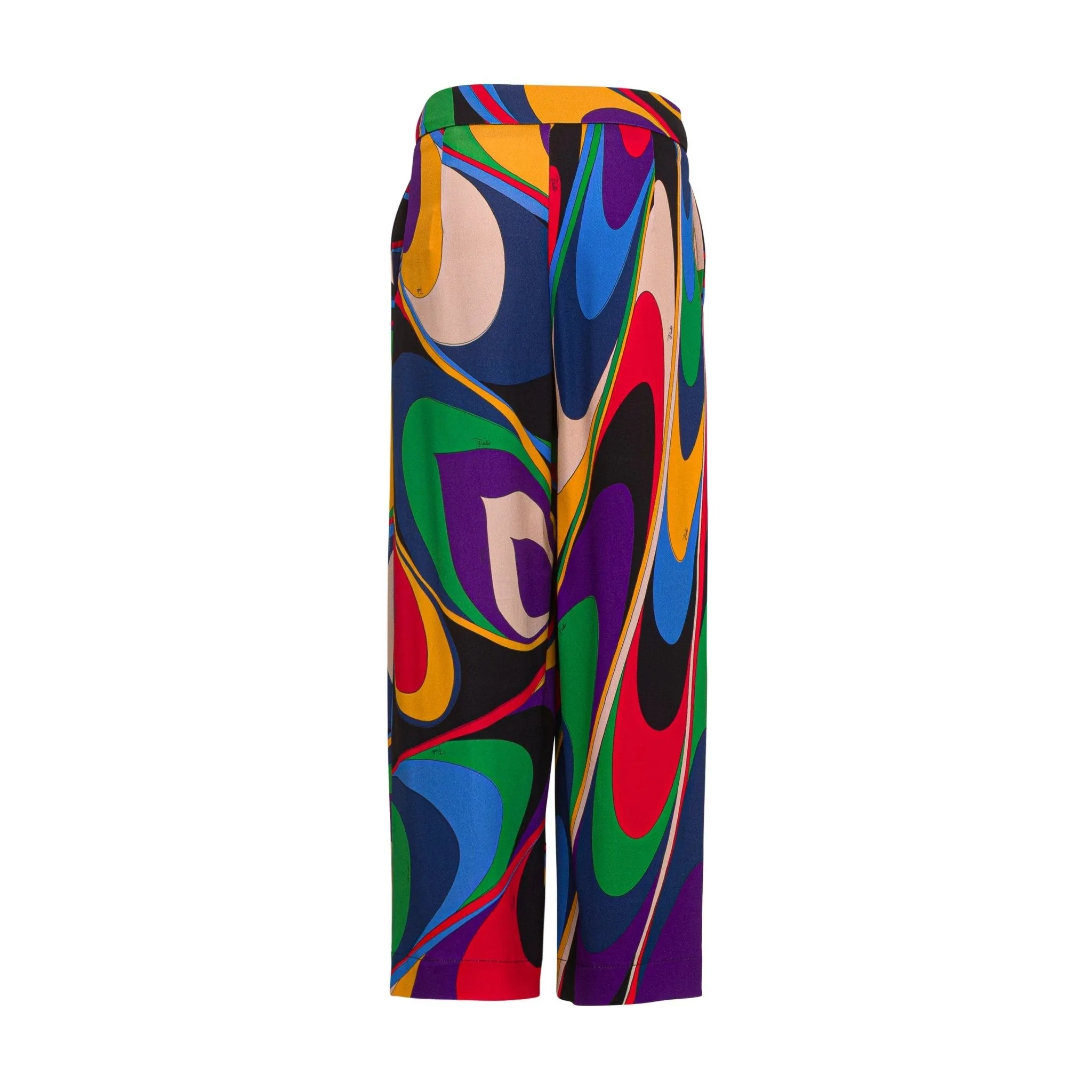 Onde Print Viscose Trousers