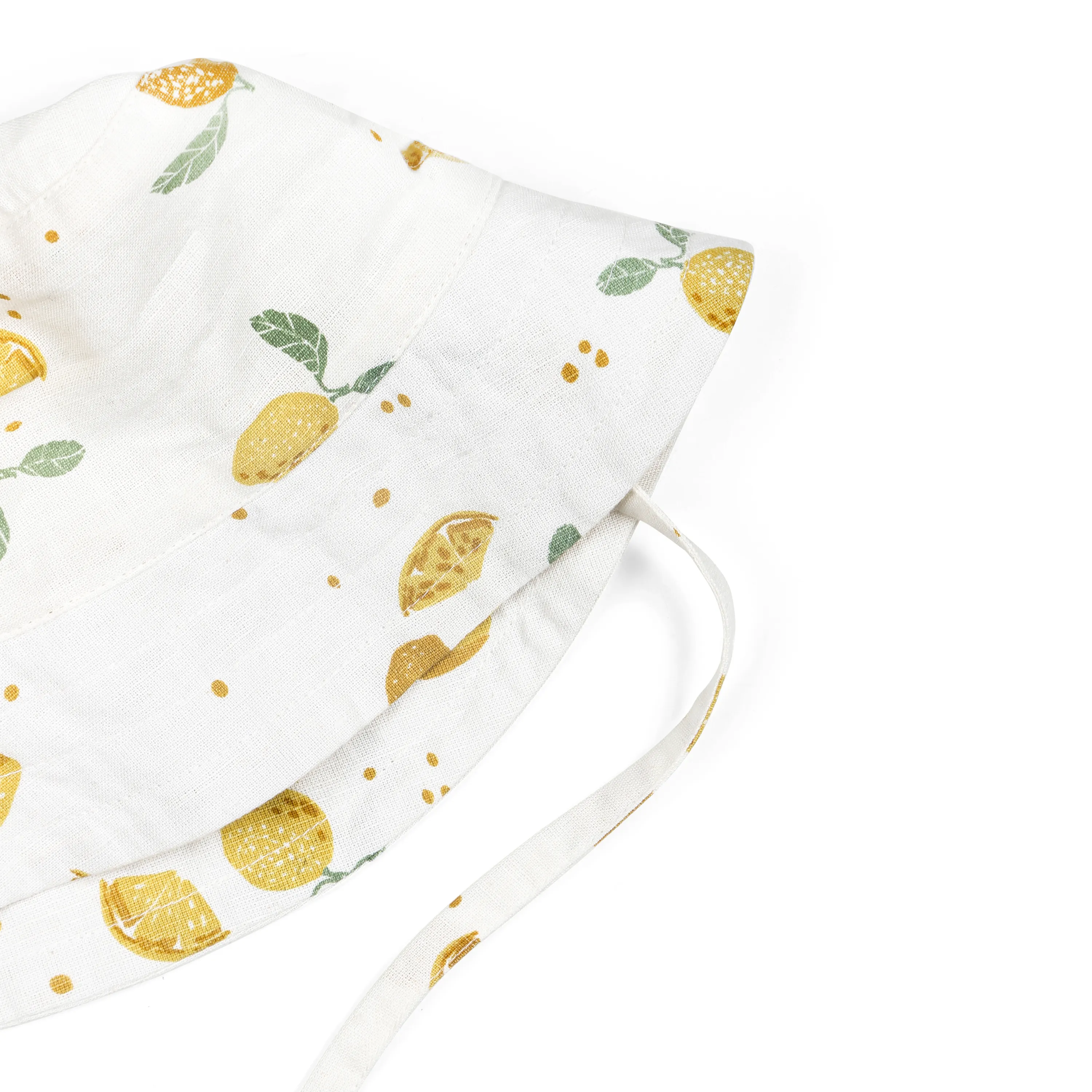 Organic Baby Bucket Sun Hat Linen - Citron