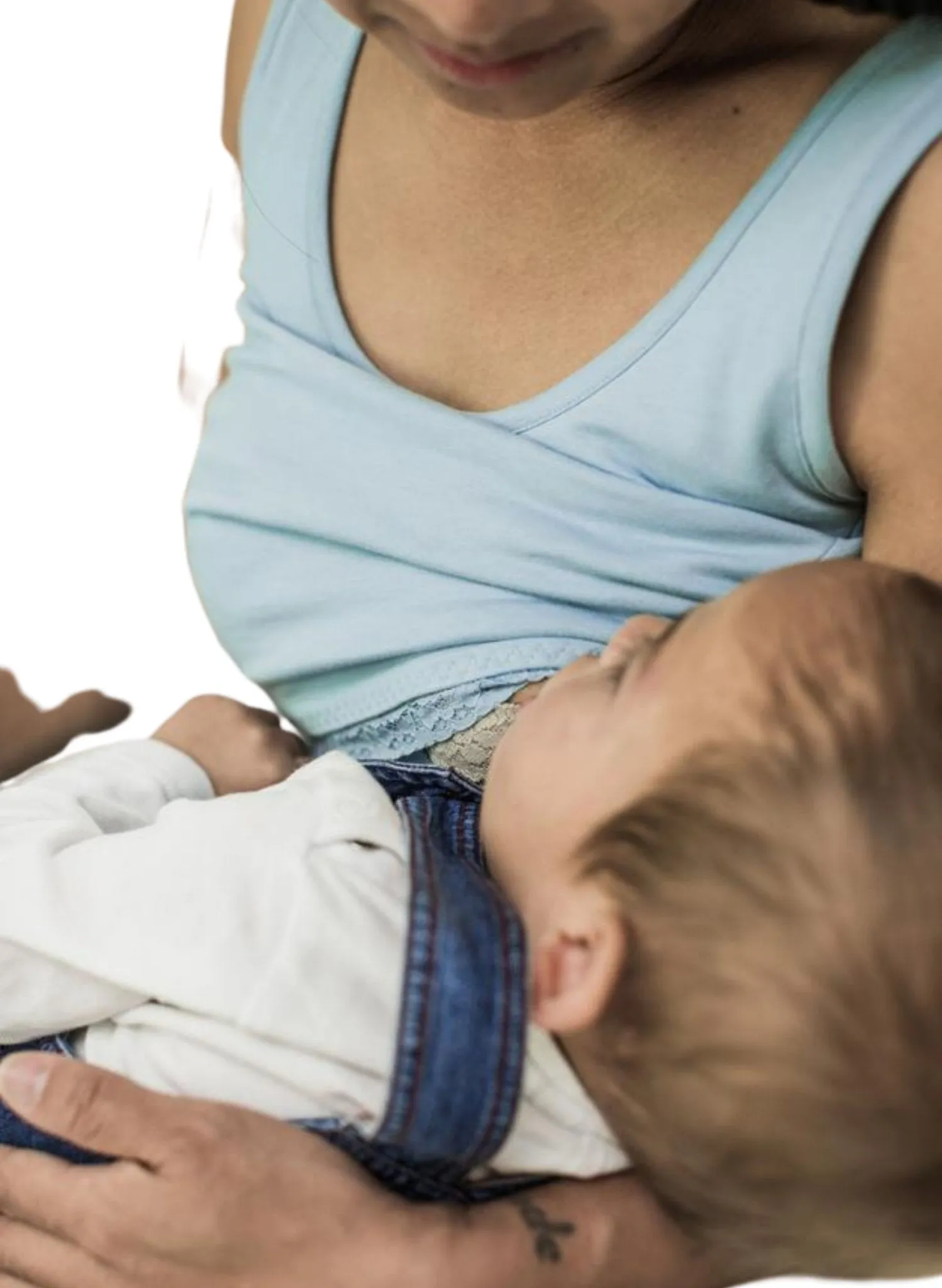 Organic Breastfeeding Vest - Dawn Blue