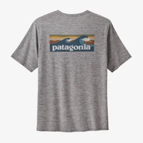 Patagonia Capilene Cool Daily Graphic Shirt - Waters | Boardshort Logo Abalone Blue: Feather Grey | Mens