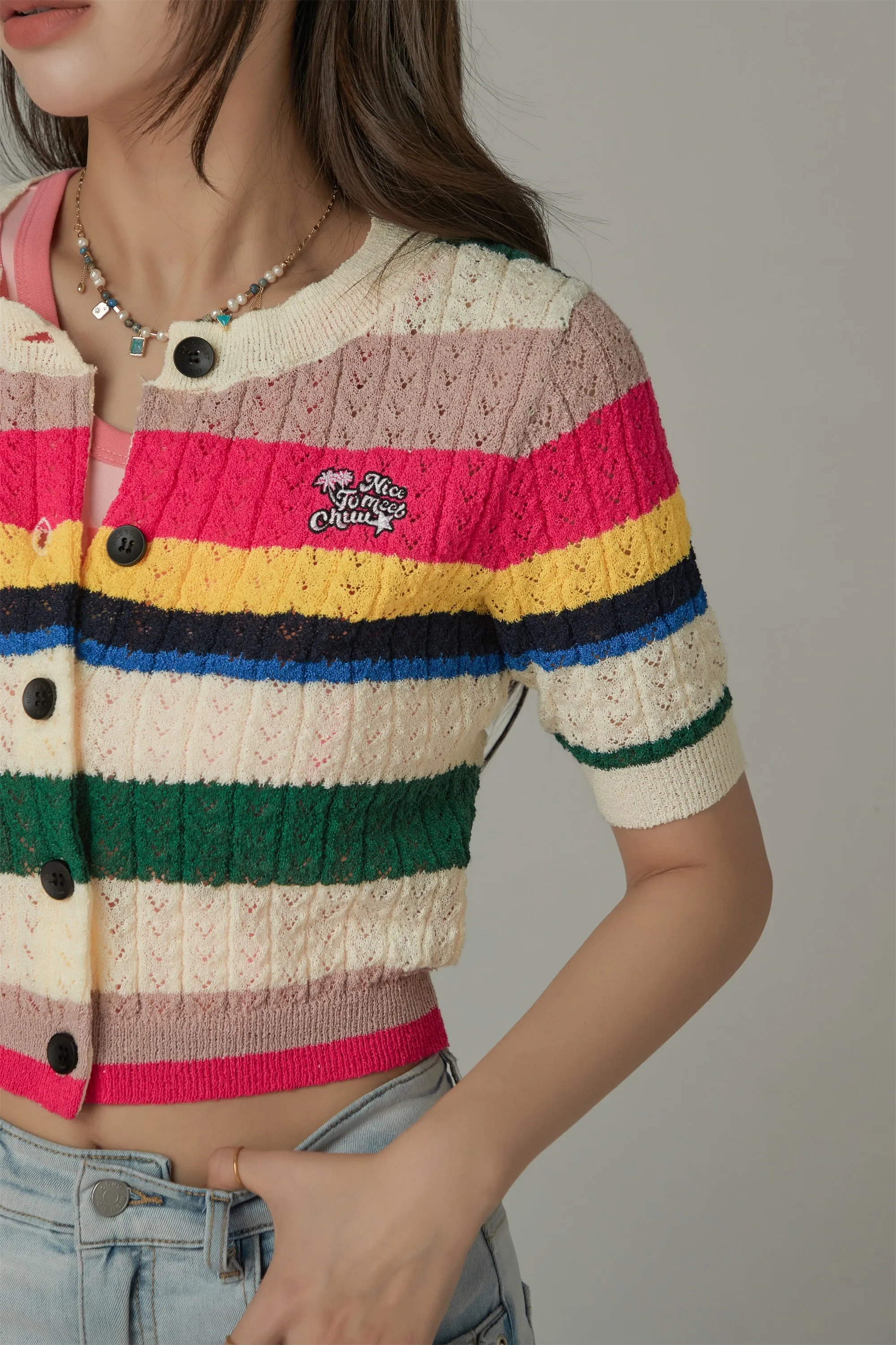 Rainbow Stripe Cardigan