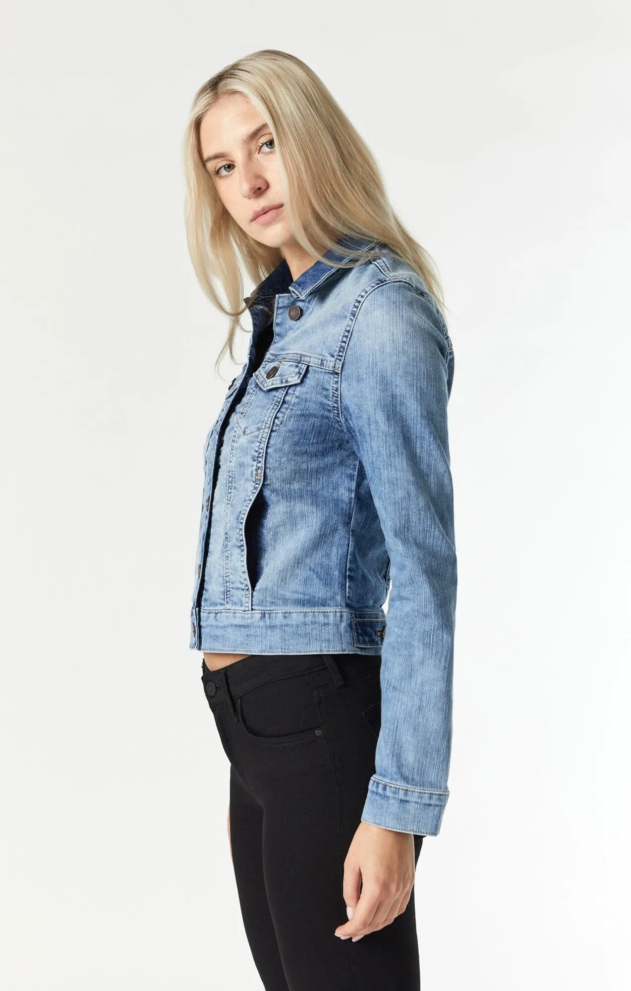 SAMANTHA DENIM JACKET IN BLEACH RANDOM NOLITA