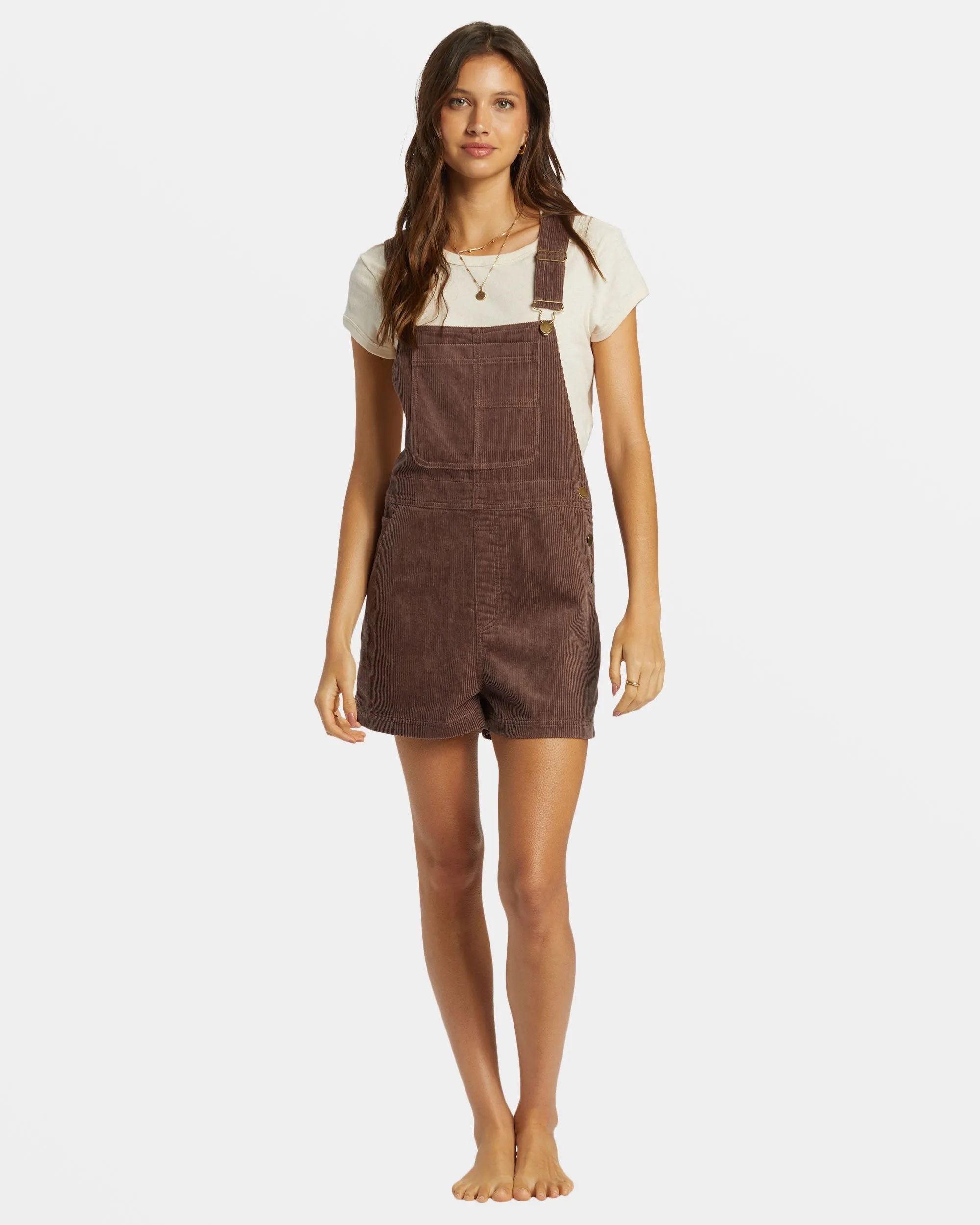 Sand Canyon Corduroy Shortall Romper - Kona