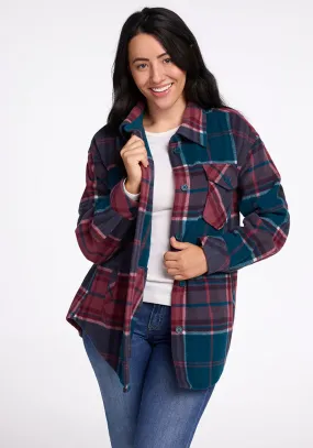 Sawyer Shacket - Teal Plaid