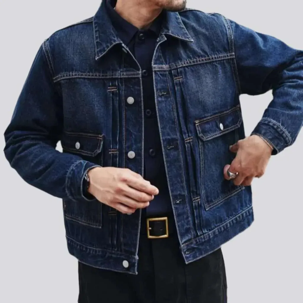 Selvedge men's denim jacket