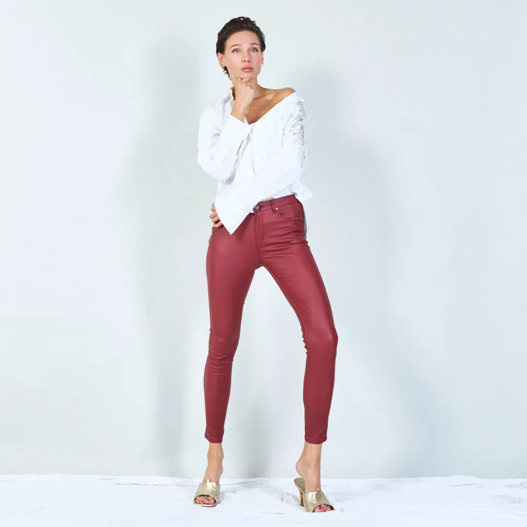 Sleek high-waisted skinny pants wholesale