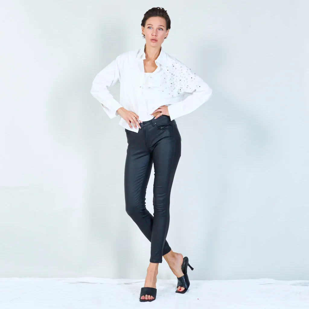 Sleek high-waisted skinny pants wholesale