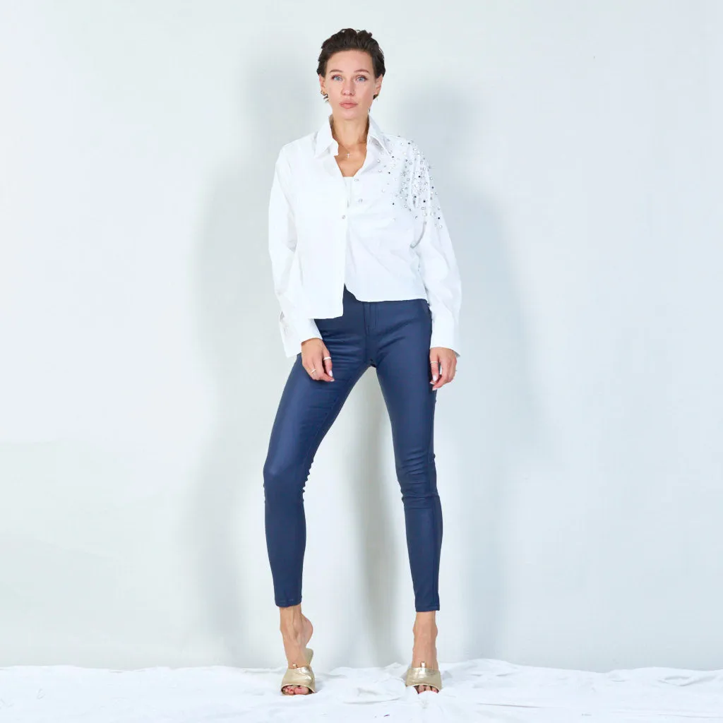 Sleek high-waisted skinny pants wholesale