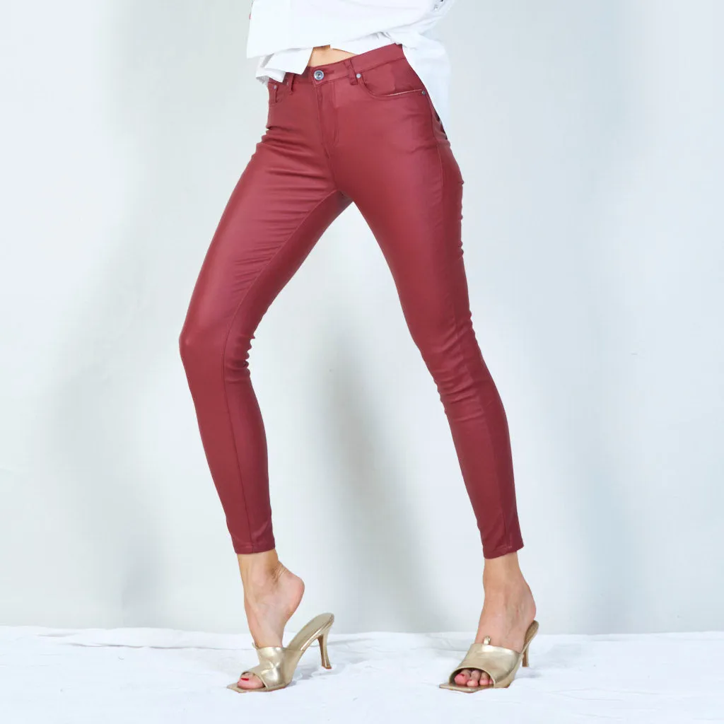 Sleek high-waisted skinny pants wholesale