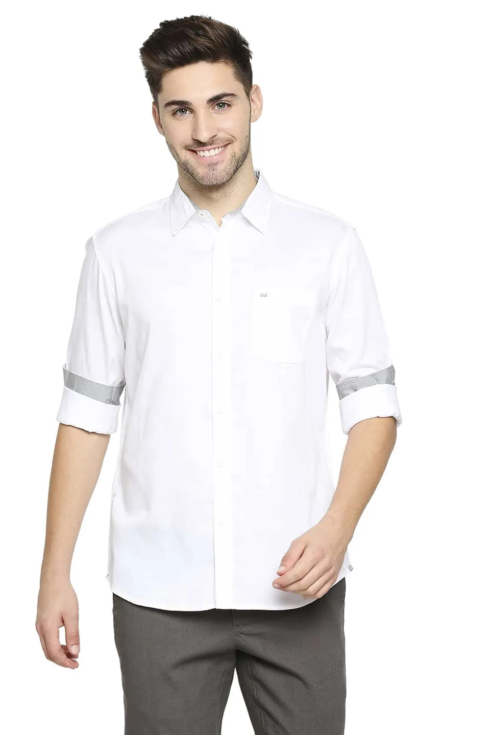 Slim Fit Broken Twill Slub Shirt