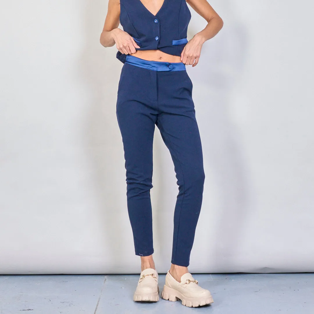 Slim-fit tailored trousers wholesale