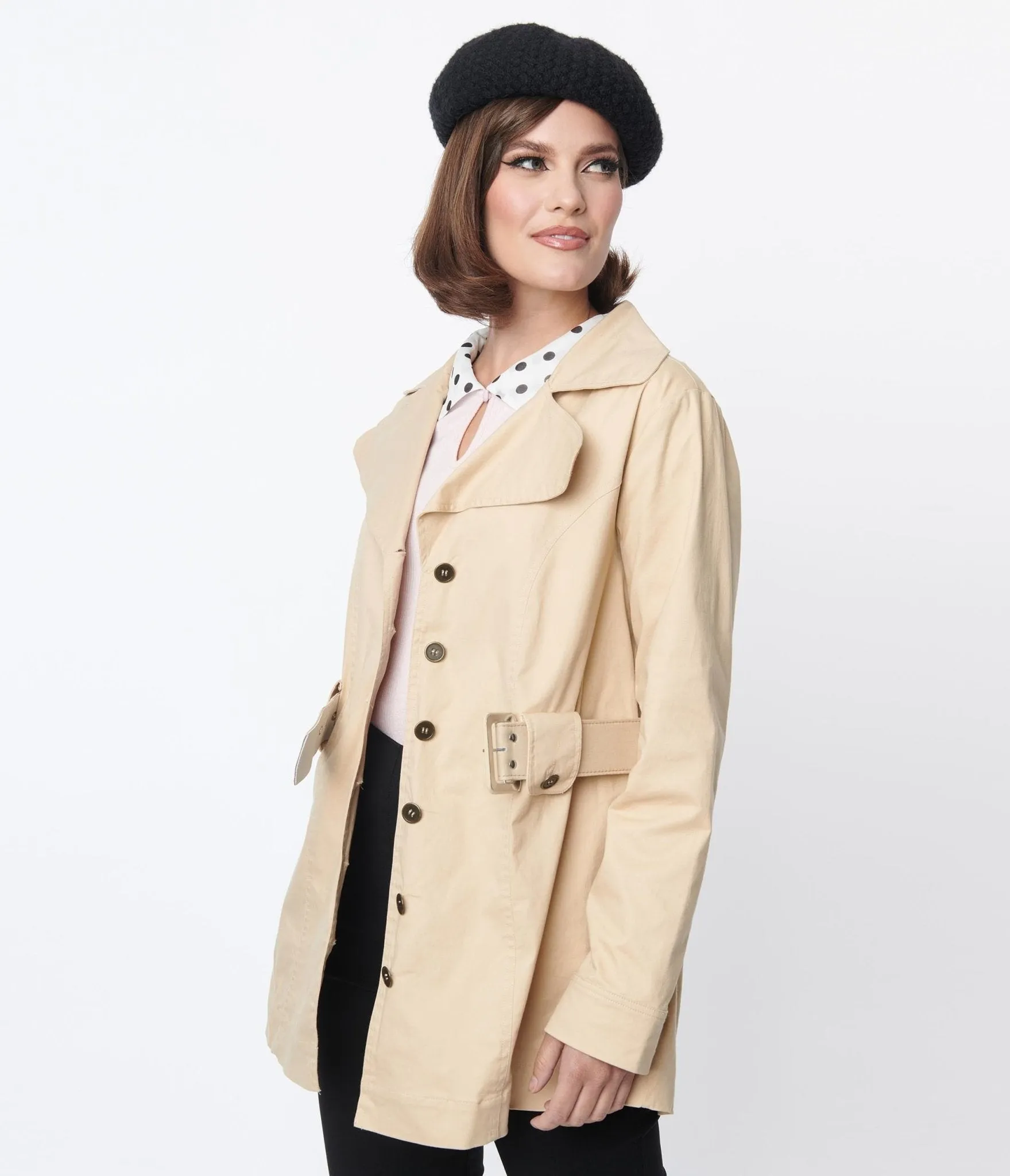 Smak Parlour Khaki Belted Trench Coat