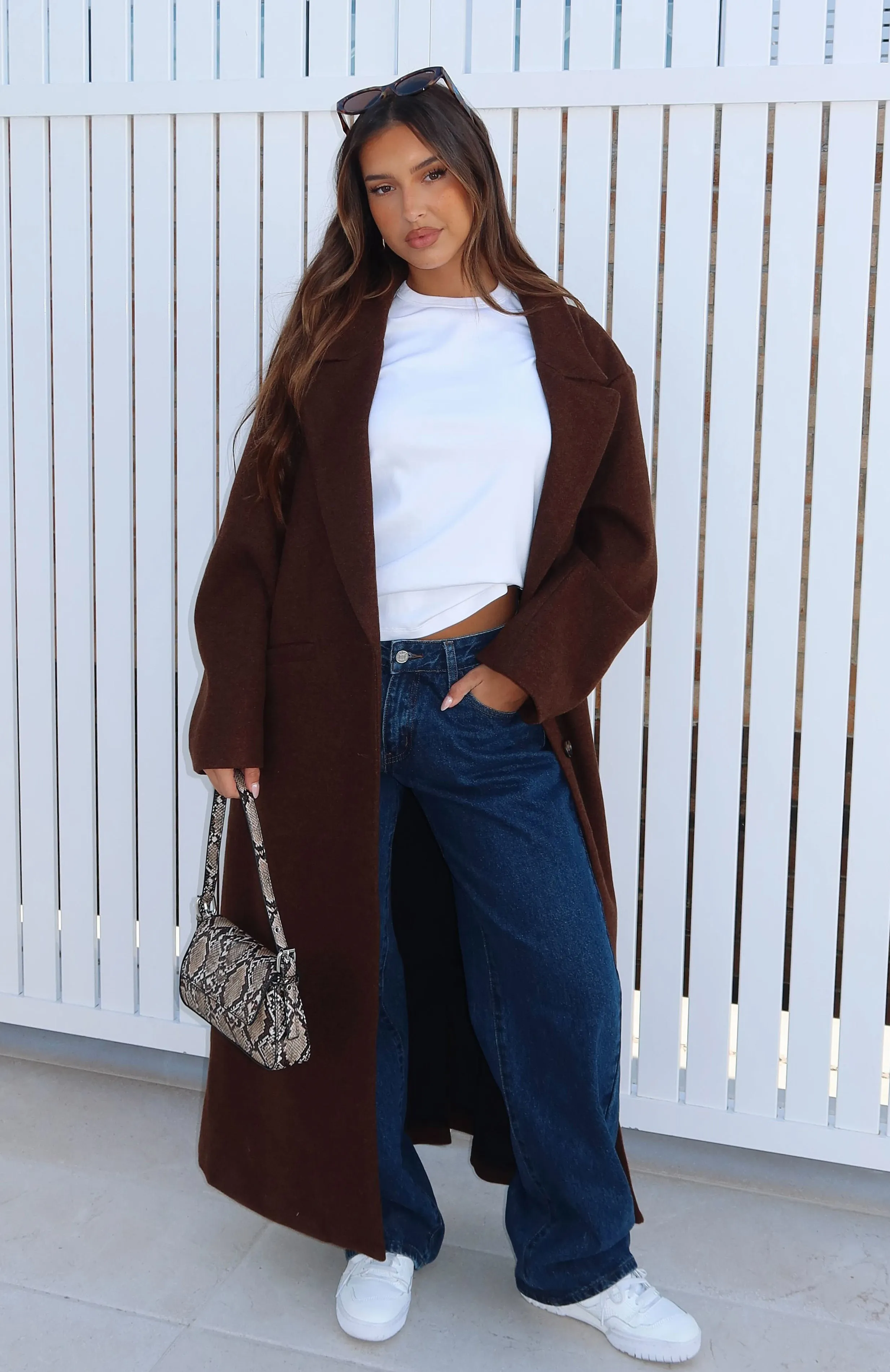 Smart Casual Oversized Coat Chocolate