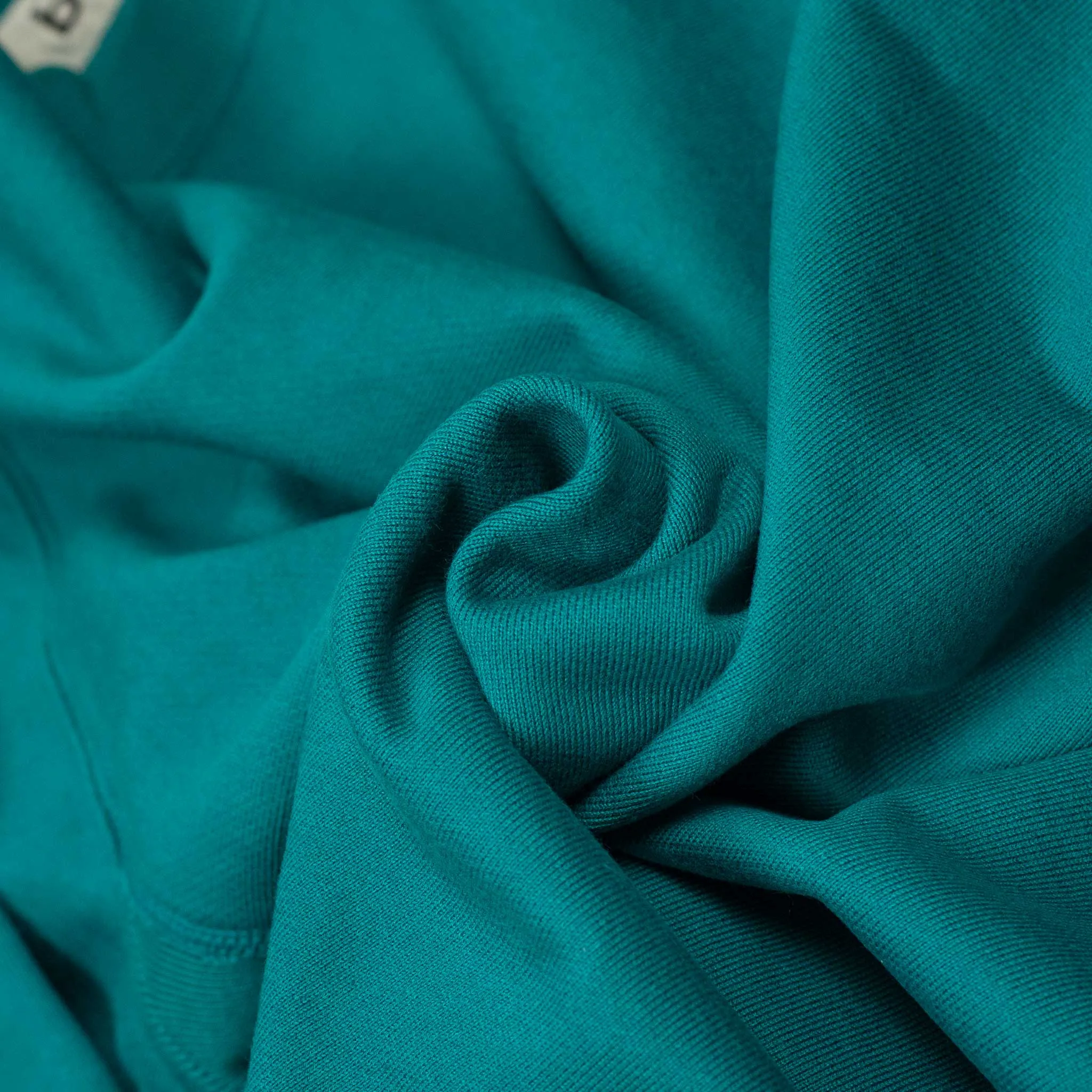 Soft and Hard crewneck sweatshirt in Emerald blue cotton