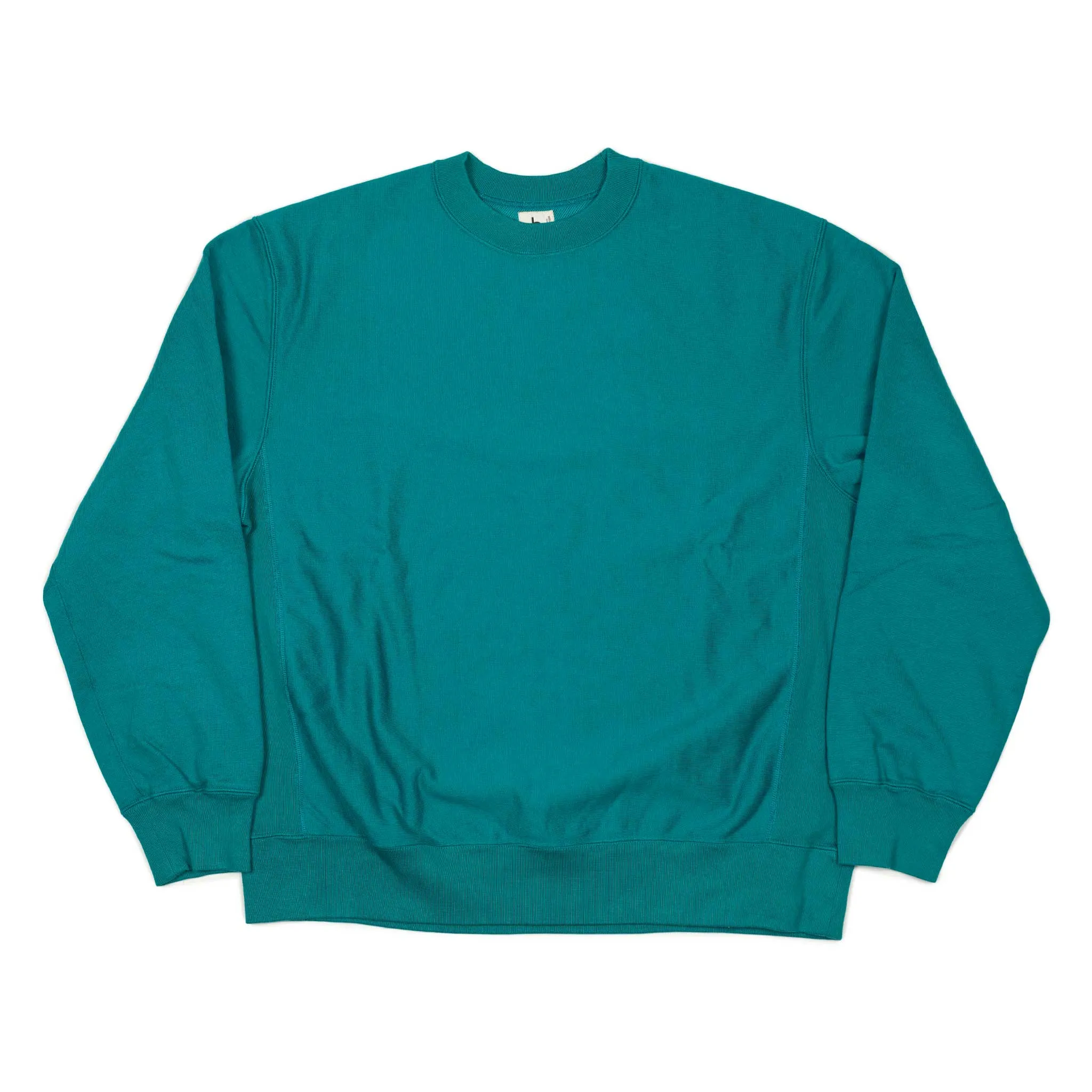 Soft and Hard crewneck sweatshirt in Emerald blue cotton