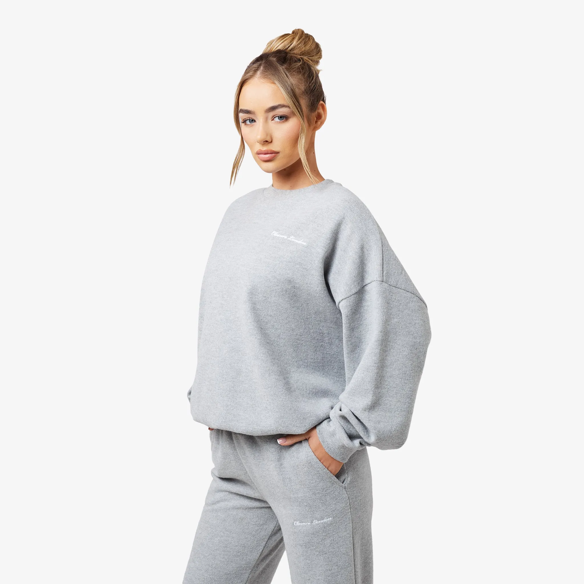 Soft Knit Crewneck I Grey Marl