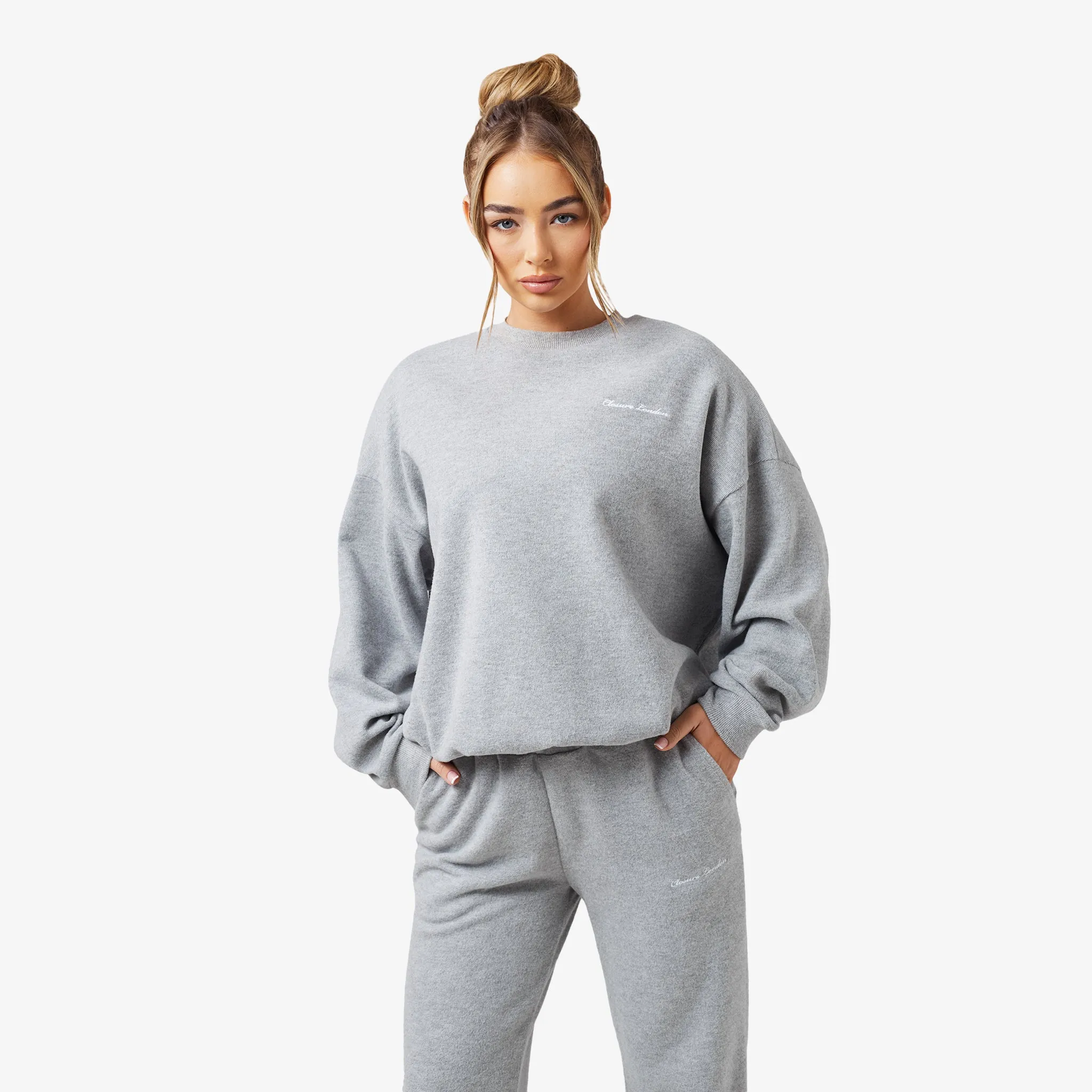 Soft Knit Crewneck I Grey Marl