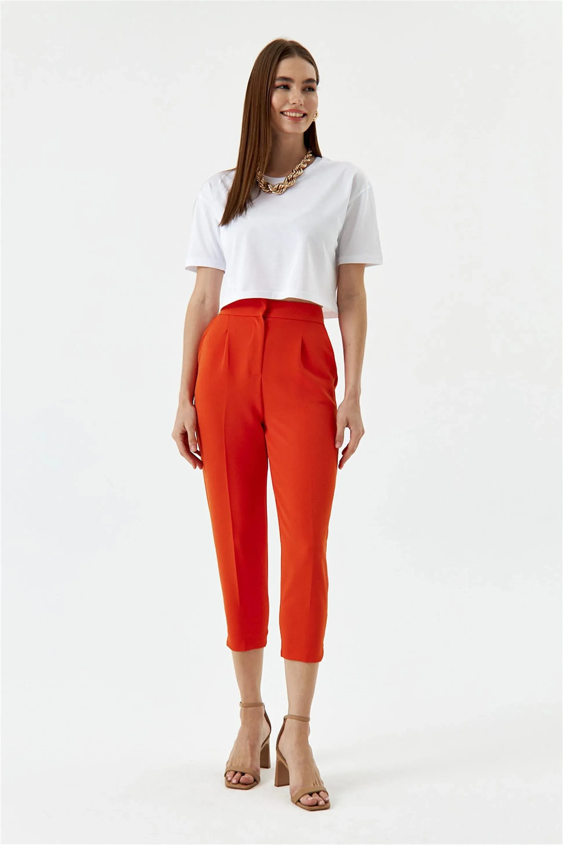 Straight fit trousers