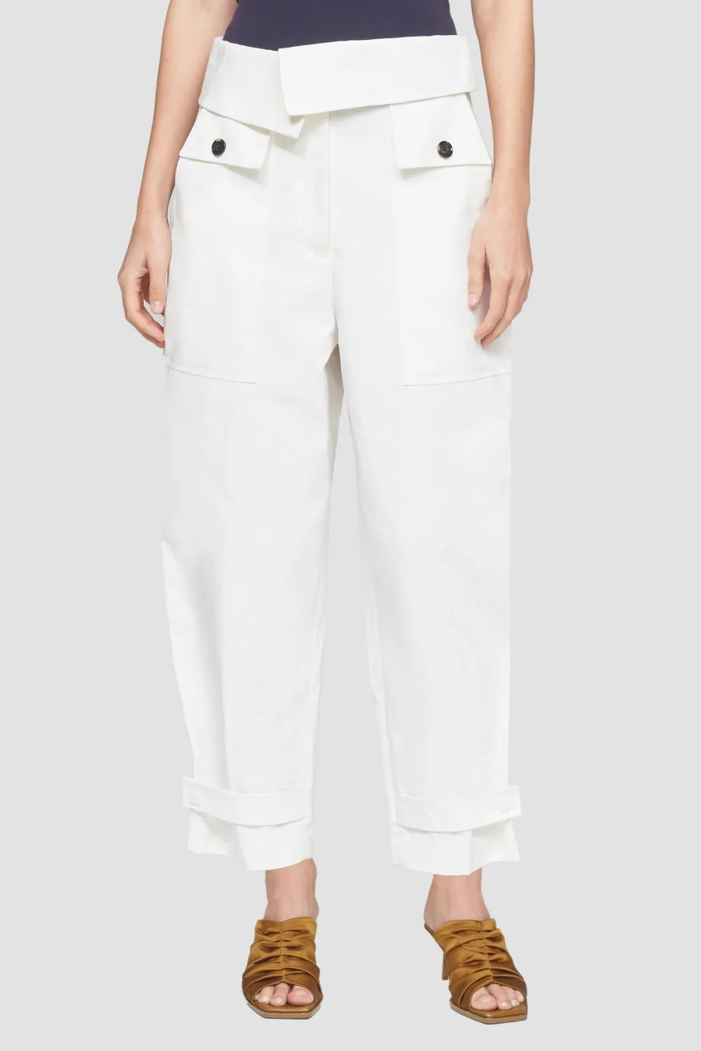 Structured Cotton Banana Trousers