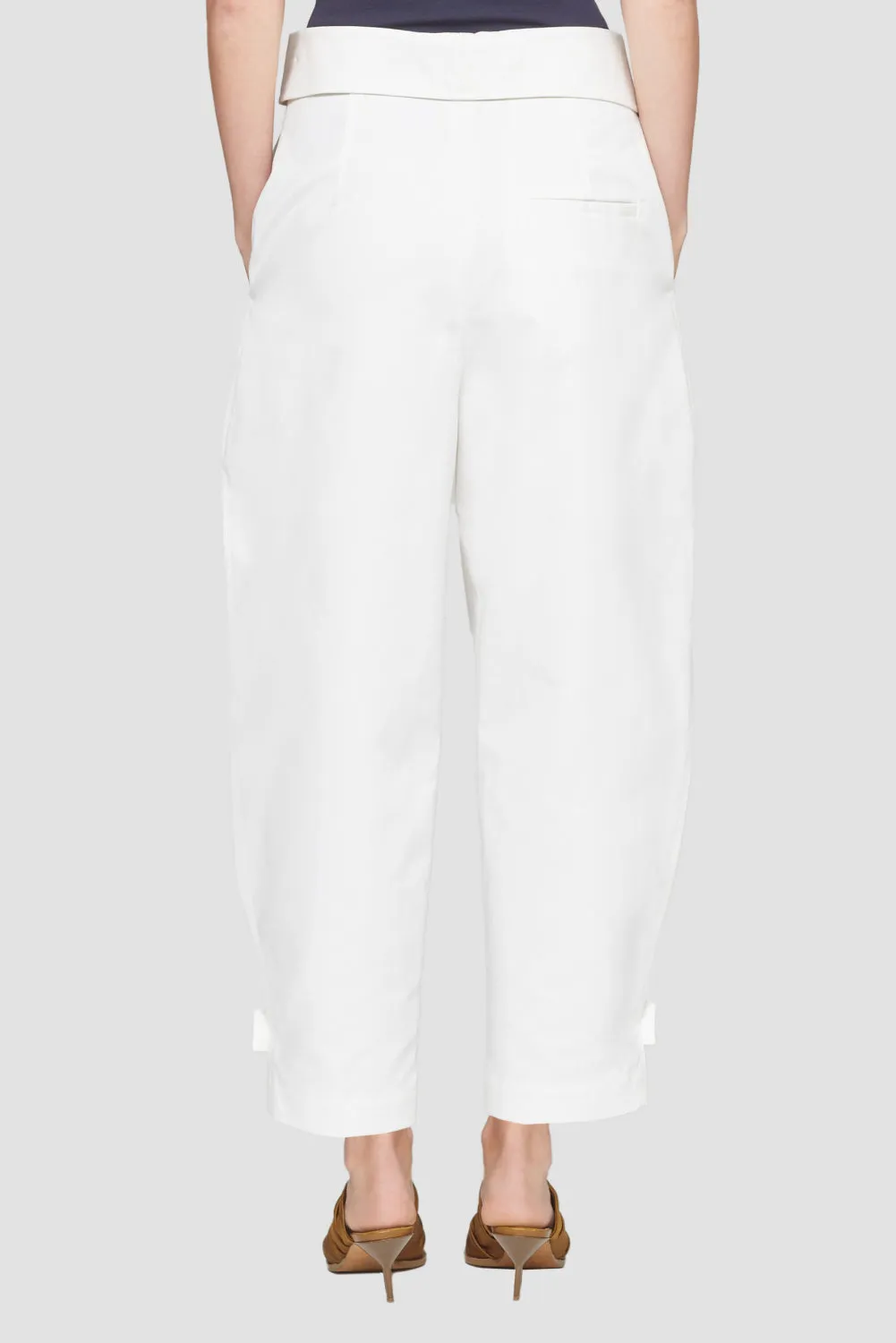 Structured Cotton Banana Trousers