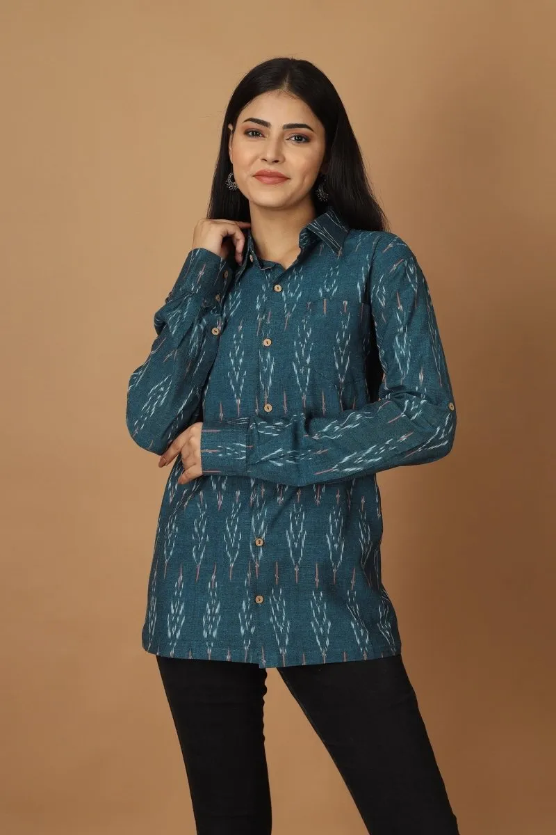 Subah Ikat Womens Cotton Shirt